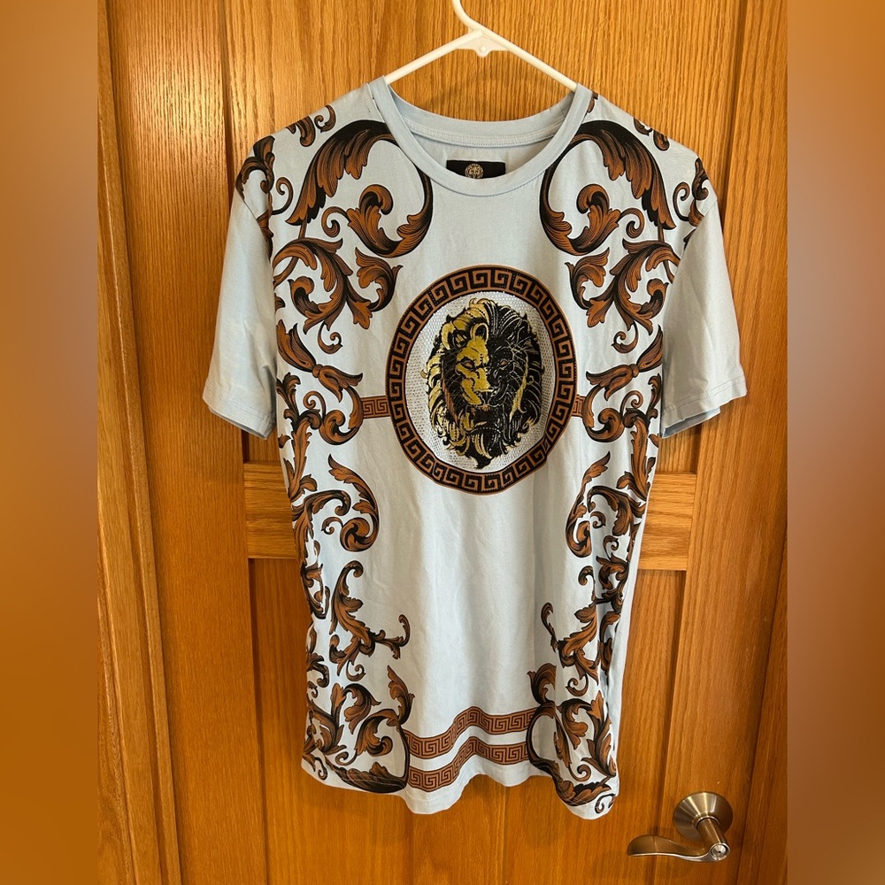 Platini Rhinestone Embellished Men’s Shirt S‎
